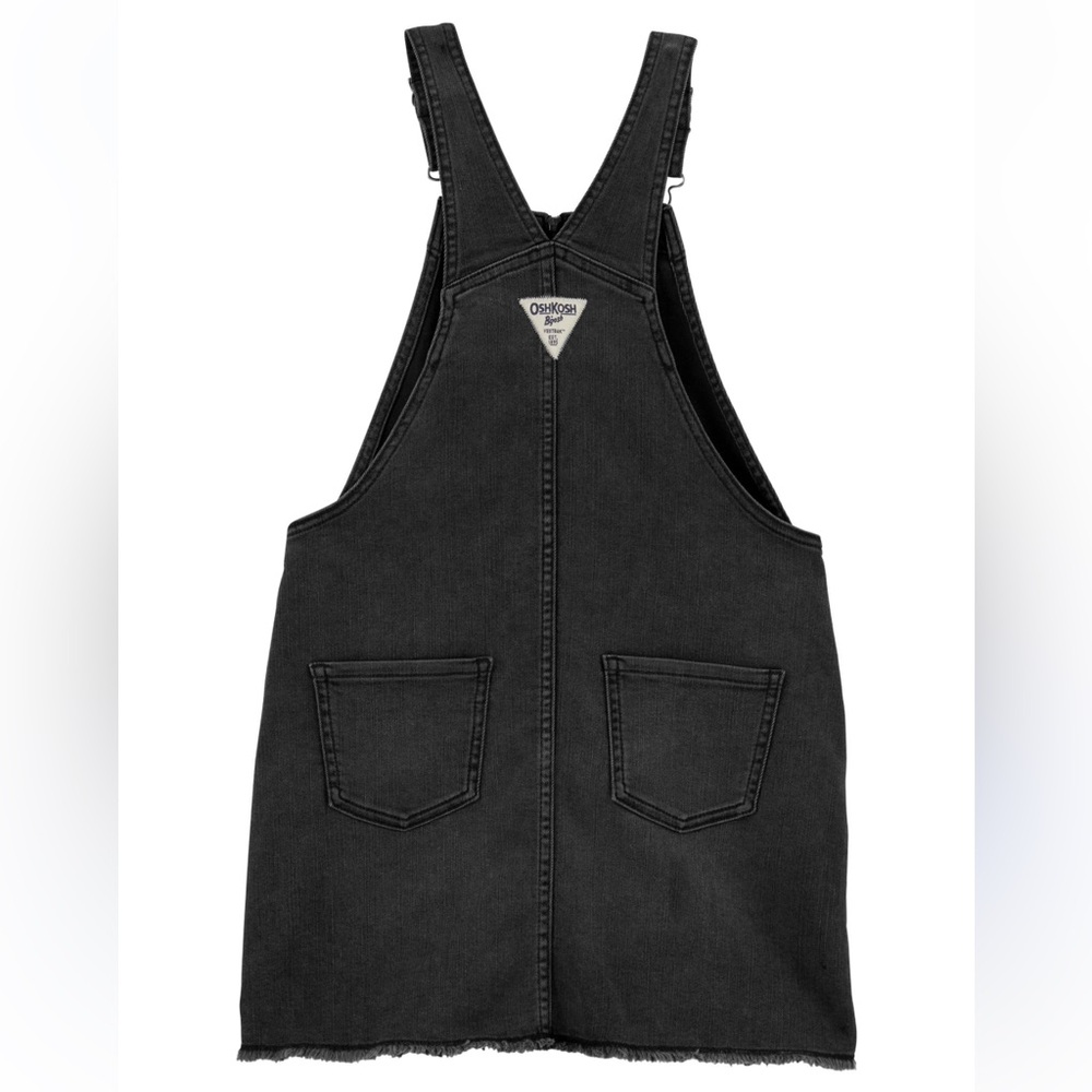 OshKosh | Denim Jumper | Overall Skirt | Skirtall | Faded Black Wash | Girls 8 - Picture 2 of 11